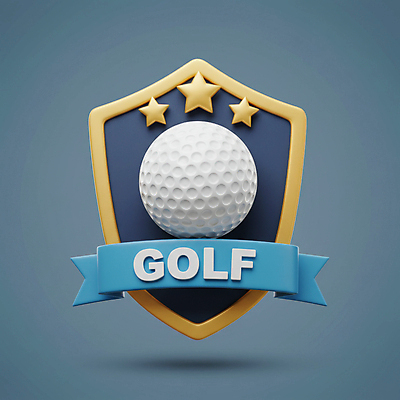 JPG 편집이미지 별 리본 골프 골프공 사람없음 3D 라벨 남색 심볼 오브젝트 편집3D AI컴퓨터그래픽 AI콘텐츠 자연요소 컬러 공 골프용품 프레임 구기 디지털합성 파일형식