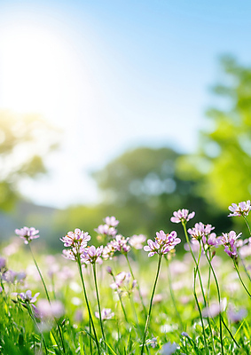 JPG 편집이미지 꽃밭 봄꽃 자연 하늘 잔디 사람없음 햇빛 봄풍경 들꽃 화창 편집실사 AI포토 AI콘텐츠 식물 꽃 날씨 풍경 태양 봄 CG 생태계 파일형식