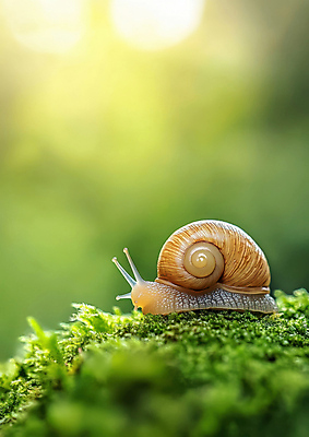 JPG 동물 편집이미지 자연 이끼 근접촬영 사람없음 초록색 햇빛 봄 달팽이 편집실사 AI포토 AI콘텐츠 계절 뷰포인트 컬러 연체동물 태양 CG 생태계 파일형식