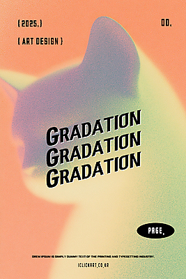 템플릿 표지 실루엣 사람없음 연두색 주황색 고양이 그라데이션 색감 파스텔톤 이미지템플릿 AI파일 컬러 포유류 촬영기법 초록색 반려동물 파일형식 벡터