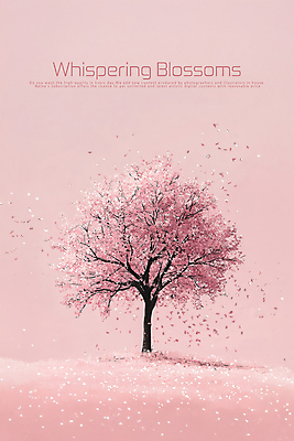 PSD 꽃잎 분홍색 일러스트 사람없음 봄 벚나무 감성 흩날리기 국내일러스트 나무 계절 꽃 컬러 컨셉 모션 벚꽃 파일형식