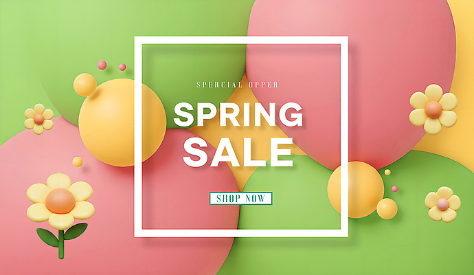 PSD 템플릿 분홍색 봄꽃 추상 사각프레임 이벤트 사람없음 연두색 3D 세일 이미지템플릿 꽃 컬러 무늬 프레임 초록색 사각형 봄 디지털합성 파일형식