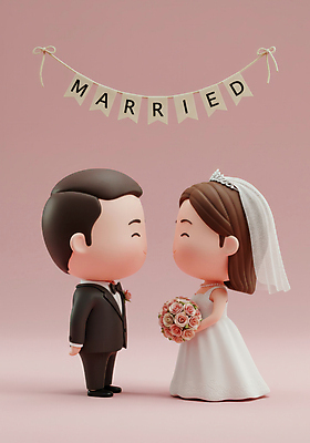 JPG 전신 편집이미지 여자 남자 행복 분홍색 부케 웨딩드레스 신혼부부 결혼식 면사포 3D캐릭터 사랑 미소 들기 턱시도 성인 두명 3D 마주보기 축하 가랜드 신랑신부 성인만 웨딩촬영 편집3D AI컴퓨터그래픽 AI콘텐츠 캐릭터 부부 드레스 감정 신부_웨딩 컬러 꽃다발 신랑 결혼 컨셉 모션 표정 사람 정장 디지털합성 파티용품 신혼 결혼소품 기념사진 파일형식