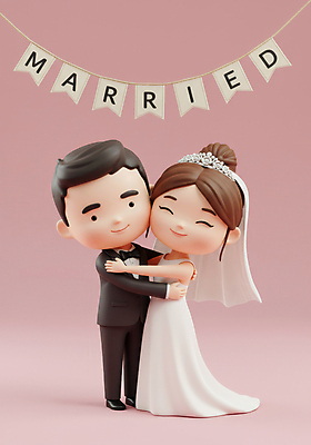 JPG 전신 편집이미지 여자 남자 행복 분홍색 웨딩드레스 신혼부부 포옹 결혼식 면사포 3D캐릭터 사랑 미소 턱시도 성인 두명 3D 축하 가랜드 신랑신부 성인만 웨딩촬영 편집3D AI컴퓨터그래픽 AI콘텐츠 캐릭터 부부 드레스 감정 신부_웨딩 컬러 신랑 결혼 컨셉 안기 표정 사람 정장 디지털합성 파티용품 신혼 결혼소품 기념사진 파일형식
