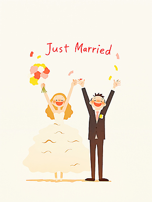 JPG 전신 여자 남자 행복 신부 부케 웨딩드레스 신랑 일러스트 신혼부부 결혼식 사랑 미소 들기 턱시도 성인 두명 만세 축하 꽃가루 성인만 국내일러스트 AI일러스트 AI콘텐츠 부부 드레스 감정 꽃다발 결혼 컨셉 모션 표정 사람 정장 가루 신혼 파일형식