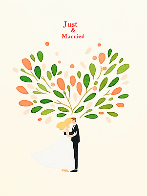 JPG 전신 여자 남자 행복 신부 웨딩드레스 신랑 잎 일러스트 신혼부부 포옹 결혼식 사랑 미소 턱시도 성인 두명 마주보기 축하 성인만 국내일러스트 AI일러스트 AI콘텐츠 식물 부부 드레스 감정 결혼 컨셉 안기 모션 표정 사람 정장 신혼 파일형식