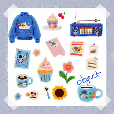 PSD 접시 꽃 종이 포크 일러스트 편지봉투 사람없음 파란색 세트 머그컵 체리 컵케이크 스웨터 편지지 오브젝트 라디오 테이프 부드러움 감성 국내일러스트 식물 식기 컬러 컨셉 상의 과일 문구용품 봉투 컵 전자제품 케이크 감각 편지 파일형식