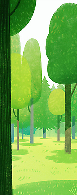 JPG 나무 일러스트 자연 잔디 사람없음 초록색 평화 숲속 감성 국내일러스트 AI일러스트 AI콘텐츠 식물 컬러 컨셉 숲 생태계 파일형식