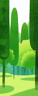 JPG 나무 일러스트 자연 잔디 사람없음 초록색 평화 숲속 감성 국내일러스트 AI일러스트 AI콘텐츠 식물 컬러 컨셉 숲 생태계 파일형식