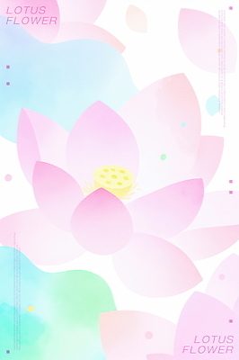 PSD 꽃잎 분홍색 백그라운드 일러스트 수채화 연꽃 사람없음 평화 연잎 그라데이션 파스텔톤 국내일러스트 꽃 컬러 컨셉 잎 파일형식