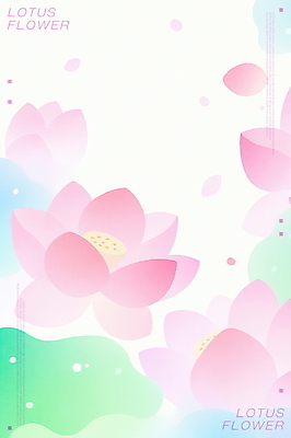 PSD 꽃잎 분홍색 백그라운드 일러스트 수채화 연꽃 사람없음 평화 연잎 그라데이션 파스텔톤 국내일러스트 꽃 컬러 컨셉 잎 파일형식
