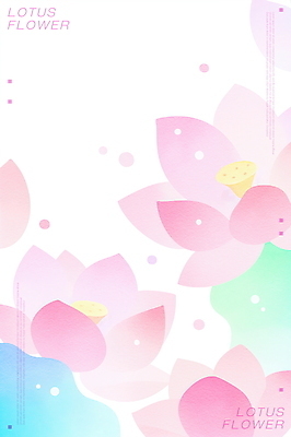 PSD 꽃잎 분홍색 백그라운드 일러스트 수채화 연꽃 사람없음 평화 연잎 그라데이션 파스텔톤 국내일러스트 꽃 컬러 컨셉 잎 파일형식