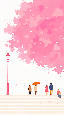 JPG 전신 여자 남자 꽃잎 분홍색 가로등 일러스트 우산 바람 수채화 들기 앉기 여러명 성인 봄 산책 벚꽃 성인만 국내일러스트 AI일러스트 AI콘텐츠 자연요소 계절 공공시설 꽃 컬러 다수 모션 날씨 휴식 사람 파일형식