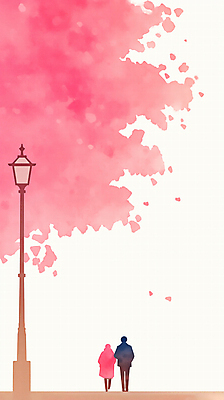 JPG 전신 커플 여자 남자 꽃잎 분홍색 가로등 일러스트 바람 수채화 성인 두명 봄 벚꽃 성인만 국내일러스트 AI일러스트 AI콘텐츠 자연요소 계절 공공시설 꽃 컬러 관계 날씨 사람 파일형식