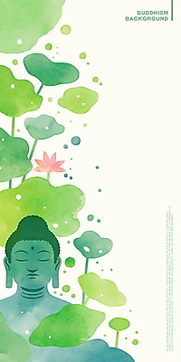 PSD 종교 일러스트 수채화 연꽃 사람없음 초록색 평화 고요 부처님오신날 불상 연잎 명상 부처 국내일러스트 기념일 꽃 컬러 컨셉 잎 불교 파일형식