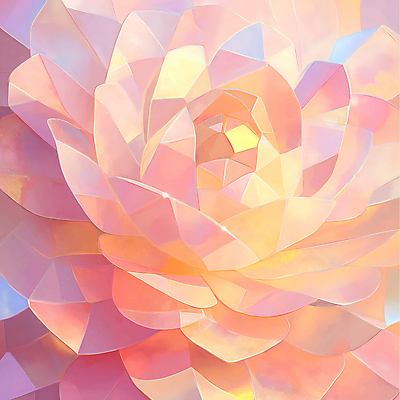 JPG 꽃 백그라운드 일러스트 사람없음 반짝임 주황색 화려 보석 질감 국내일러스트 AI일러스트 AI콘텐츠 식물 컬러 컨셉 모션 광석 파일형식