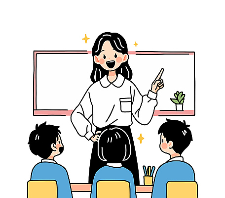 여자 남자 화분 초등학생 어린이 허리손 일러스트 학교 수업 친절 미소 소녀 소년 여러명 상반신 성인 반짝임 교사 칠판 가리킴 가르침 강의 연필꽂이 돌봄 방과후 국내일러스트 AI파일 직업 학생 교육 포즈 다수 모션 문구용품 표정 사람 손짓 파일형식 벡터