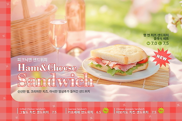 PSD 편집이미지 접시 분홍색 와인잔 봄꽃 광고판 사람없음 바구니 화이트와인 천 와인병 체크무늬 봄소풍 신상품 햄치즈샌드위치 이미지편집 식기 꽃 컬러 무늬 술잔 병_용기 알림판 샌드위치 소풍 와인 봄 직물 상품 판 파일형식