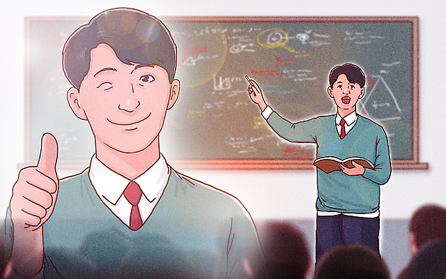 PSD 여자 남자 일러스트 교실 수업 교재 윙크 미소 들기 여러명 상반신 성인 초록색 강사 교사 칠판 강의 감사 학원 따봉 성인만 국내일러스트 직업 교육 감정 컬러 다수 학교 모션 표정 사람 최고 파일형식