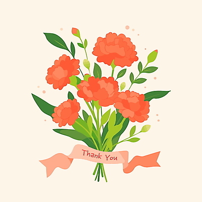 리본 꽃다발 일러스트 나뭇잎 사람없음 빨간색 어버이날 스승의날 카네이션 꽃봉오리 감사 가정의달 국내일러스트 AI파일 기념일 꽃 감정 컬러 잎 5월 파일형식 벡터