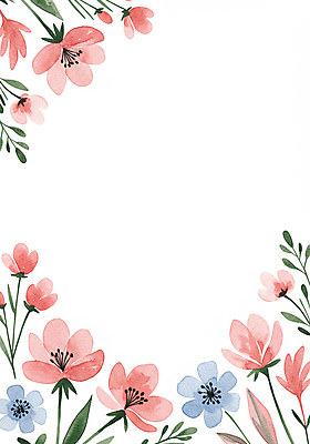 JPG 분홍색 잎 일러스트 봄꽃 사람없음 꽃프레임 카피스페이스 국내일러스트 AI일러스트 AI콘텐츠 식물 꽃 컬러 프레임 봄 공백 파일형식