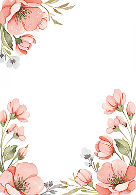 JPG 분홍색 잎 일러스트 봄꽃 사람없음 꽃프레임 카피스페이스 국내일러스트 AI일러스트 AI콘텐츠 식물 꽃 컬러 프레임 봄 공백 파일형식