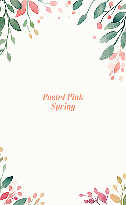 PSD 분홍색 일러스트 나뭇잎 수채화 프레임 사람없음 초록색 풀잎 카피스페이스 보테니컬아트 국내일러스트 컬러 잎 공백 풀_식물 파일형식