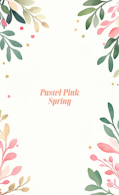 PSD 분홍색 일러스트 나뭇잎 수채화 프레임 사람없음 초록색 풀잎 카피스페이스 보테니컬아트 국내일러스트 컬러 잎 공백 풀_식물 파일형식