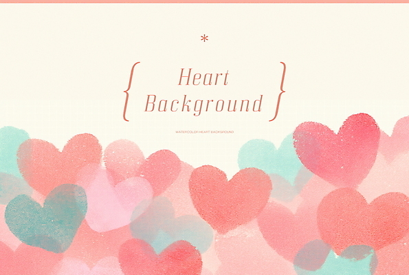 PSD 분홍색 일러스트 수채화 사랑 사람없음 하트백그라운드 겹침 국내일러스트 감정 컬러 백그라운드 하트 파일형식