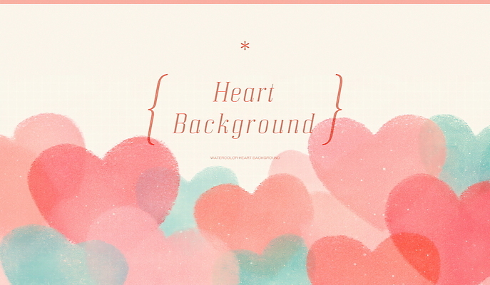 PSD 분홍색 일러스트 수채화 사랑 사람없음 하트백그라운드 겹침 국내일러스트 감정 컬러 백그라운드 하트 파일형식