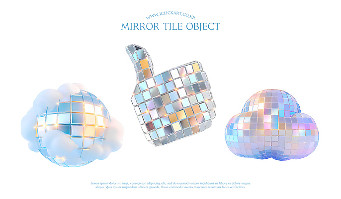 PSD 구름 편집이미지 하늘색 사람없음 반짝임 3D 최고 타일 오브젝트 광택 미러볼 따봉 타일모양 편집3D 자연요소 모양 모션 장식 파란색 디지털합성 파일형식