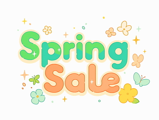 PSD 꽃 나비 일러스트 나뭇잎 밝음 이벤트 타이포그라피 사람없음 연두색 반짝임 쇼핑 세일 봄 국내일러스트 식물 문자 계절 곤충 잎 모션 초록색 파일형식