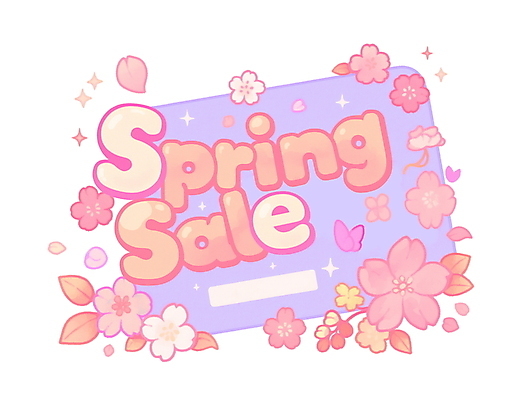PSD 분홍색 일러스트 나뭇잎 이벤트 타이포그라피 사람없음 반짝임 쇼핑 세일 봄 벚꽃 국내일러스트 문자 계절 꽃 컬러 잎 모션 파일형식