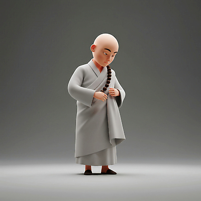 JPG 전신 편집이미지 남자 청소년 한명 손들기 평화 회색 동자승 승복 목주 십대남자한명만 내려보기 불교캐릭터 편집3D AI컴퓨터그래픽 AI콘텐츠 캐릭터 1 컬러 컨셉 불교 모션 사람 3D 승려 남자한명만 십대남자만 파일형식