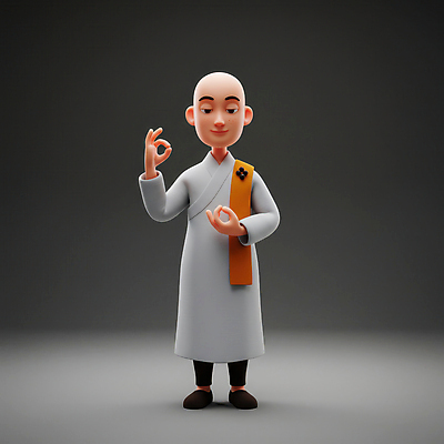 JPG 전신 편집이미지 남자 청소년 한명 손짓 손들기 평화 회색 동자승 승복 십대남자한명만 불교캐릭터 편집3D AI컴퓨터그래픽 AI콘텐츠 캐릭터 1 컬러 컨셉 불교 모션 사람 3D 승려 남자한명만 십대남자만 파일형식