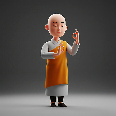 JPG 전신 편집이미지 남자 청소년 한명 손짓 손들기 평화 회색 동자승 승복 십대남자한명만 불교캐릭터 편집3D AI컴퓨터그래픽 AI콘텐츠 캐릭터 1 컬러 컨셉 불교 모션 사람 3D 승려 남자한명만 십대남자만 파일형식