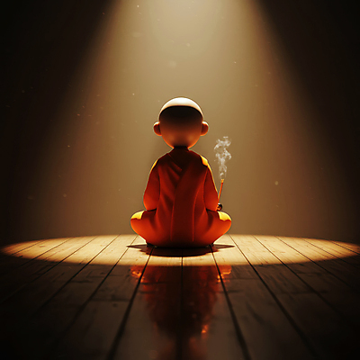 JPG 전신 편집이미지 남자 청소년 한명 빛 갈색 평화 어둠 연기 명상 나무바닥 동자승 가부좌 향 승복 정신수양 십대남자한명만 불교캐릭터 편집3D AI컴퓨터그래픽 AI콘텐츠 캐릭터 1 컬러 컨셉 불교 바닥 사람 앉기 3D 승려 수련_훈련 남자한명만 십대남자만 파일형식