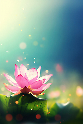 JPG 편집이미지 꽃잎 분홍색 연꽃 사람없음 빛 평화 연잎 보케 청록색 이미지편집 편집실사 AI컴퓨터그래픽 AI콘텐츠 꽃 컬러 컨셉 잎 CG 파일형식