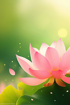 JPG 편집이미지 꽃잎 분홍색 연꽃 사람없음 연두색 빛 평화 연잎 보케 이미지편집 편집실사 AI컴퓨터그래픽 AI콘텐츠 꽃 컬러 컨셉 잎 초록색 CG 파일형식
