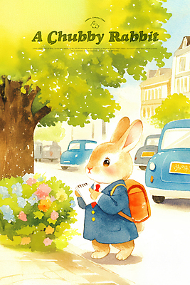 PSD 나무 학생 도로 일러스트 자동차 수채화 의인화 들기 사람없음 건물 걷기 귀여움 풀 포근함 토끼캐릭터 스프링노트 백팩 국내일러스트 식물 건축물 길 육상교통 동물캐릭터 컨셉 가방 교통시설 모션 공책 토끼 감각 파일형식