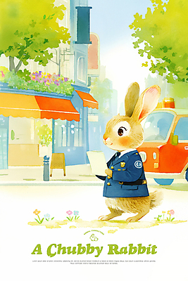 PSD 나무 꽃 일러스트 자동차 하늘 수채화 간판 의인화 들기 사람없음 건물 귀여움 포근함 토끼캐릭터 문서 경찰복 입간판 차양막 국내일러스트 식물 건축물 육상교통 동물캐릭터 컨셉 유니폼 모션 토끼 감각 경찰 차양 파일형식