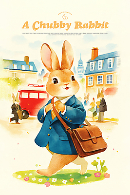 PSD 일러스트 자동차 수채화 의인화 잔디 사람없음 건물 귀여움 직장인 포근함 토끼캐릭터 크로스백 국내일러스트 식물 직업 건축물 육상교통 동물캐릭터 컨셉 가방 토끼 감각 파일형식