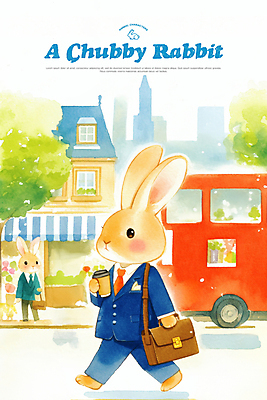 PSD 나무 서류가방 일러스트 수채화 의인화 들기 사람없음 건물 걷기 귀여움 직장인 포근함 토끼캐릭터 이층버스 차양막 테이크아웃컵 국내일러스트 식물 직업 건축물 동물캐릭터 컨셉 가방 모션 버스 컵 토끼 감각 차양 파일형식