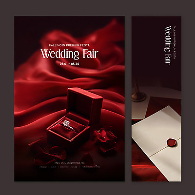 템플릿 꽃잎 포스터 사람없음 빨간색 세트 장미 천 청첩장 결혼반지 반지케이스 웨딩박람회 이미지템플릿 AI파일 꽃 컬러 결혼 카드_감사 직물 반지 보관함 박람회 파일형식 벡터