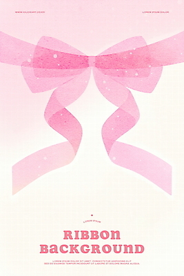 PSD 리본 분홍색 일러스트 사람없음 로맨틱 웨이브 겹침 리본백그라운드 국내일러스트 컬러 백그라운드 컨셉 파일형식