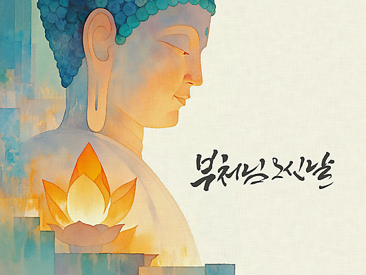 PSD 일러스트 수채화 글자캘리그라피 사람없음 부처님오신날 기도 불상 연등 베이지색 국내일러스트 기념일 컬러 불교 캘리그라피 등불 불교용품 파일형식