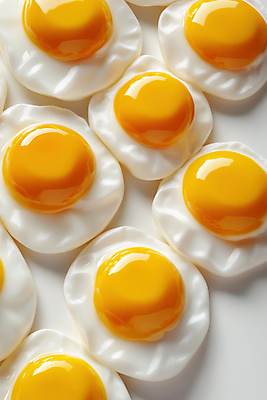 JPG 편집이미지 사람없음 노란색 여러개 흰색 계란프라이 단백질 반숙 편집실사 AI포토 AI콘텐츠 컬러 다수 계란요리 CG 영양소 파일형식