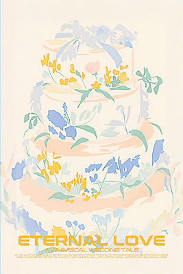 PSD 편집이미지 행복 리본 결혼식 추상 사람없음 웨딩케이크 감성 파스텔톤 식용꽃 이미지편집 감정 음식 컬러 결혼 컨셉 무늬 케이크 파일형식