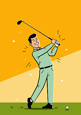 전신 남자 골프 일러스트 골프장 골프공 한명 잔디 성인 야외 노란색 골프채 스윙 골프연습 성인남자한명만 국내일러스트 AI파일 식물 1 컬러 포즈 공 스포츠시설 골프용품 사람 구기 연습 남자한명만 성인남자만 파일형식 벡터