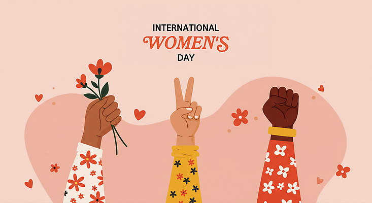 PSD 손 분홍색 꽃무늬 일러스트 팔찌 신체부위 주먹 잡기 3월 브이 세계여성의날 평등 국내일러스트 기념일 꽃 컬러 컨셉 무늬 장신구 모션 사람 손짓 날짜 파일형식